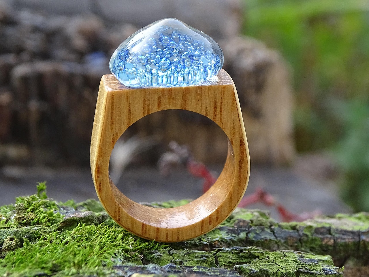 glass and wood ring, jewelry, seascape, one of a kind ring, blue, aquamarine, the sea ring, wood, glass ring, wood ring, design, genuine ring, wooden ring, sea life, landscape glass, engagement ring, fashion, tiny bubbles, glass, art glass, handcrafted wooden ring, custom wood ring, unique ring, delicate blue ring, aquamarine, aquamarine, aquamarine, aquamarine, aquamarine, wooden ring