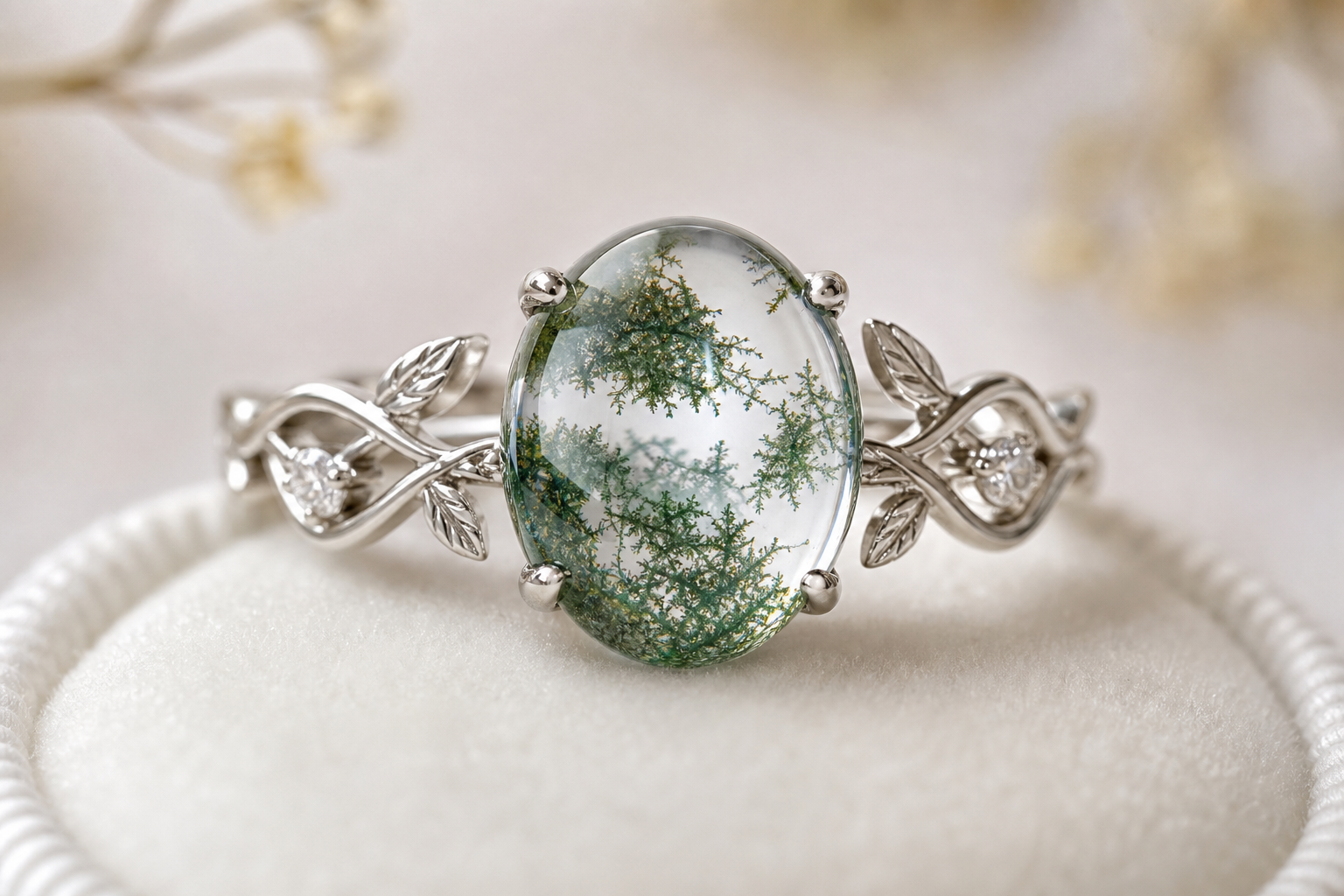 etygem 33934 moss agate engagement ring meaning