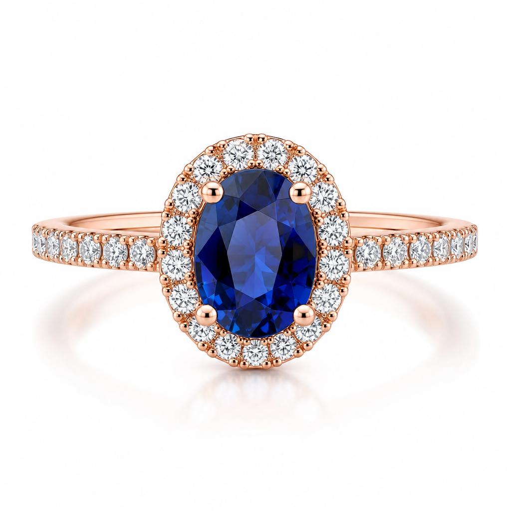 Moss Agate Rings: Nature’s Beautiful Gemstone for Everyday Elegance Rose gold sapphire ring with brilliant sparkle