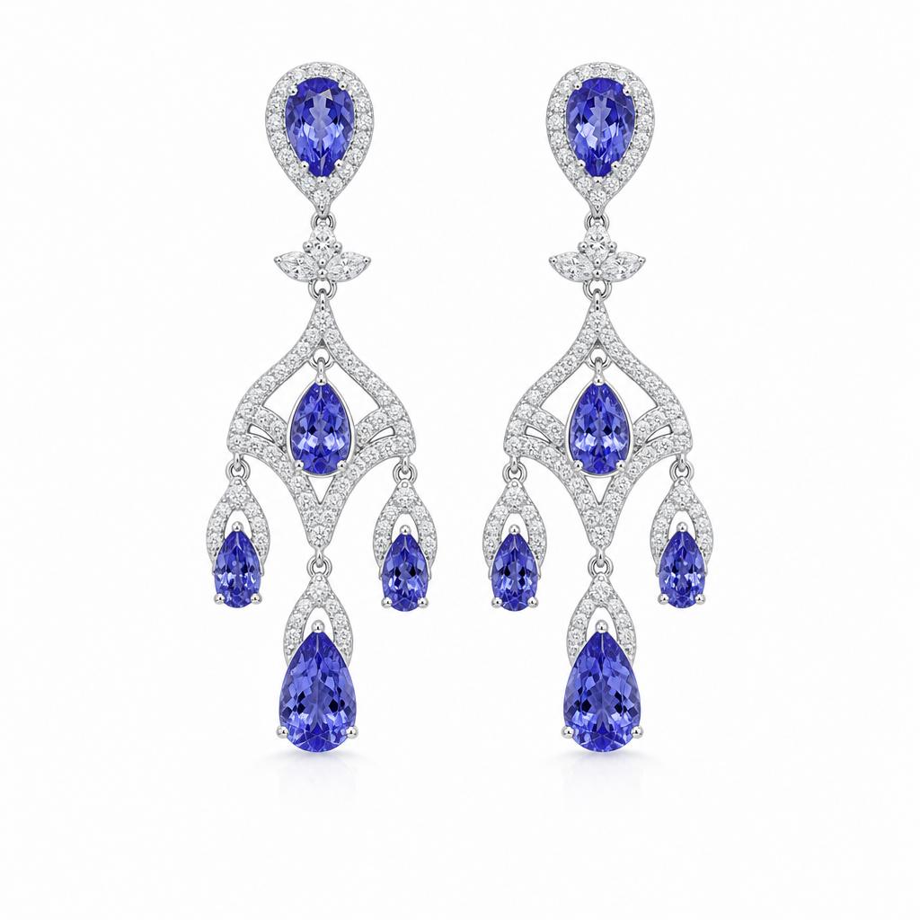 Tanzanite earrings — rare and beautiful