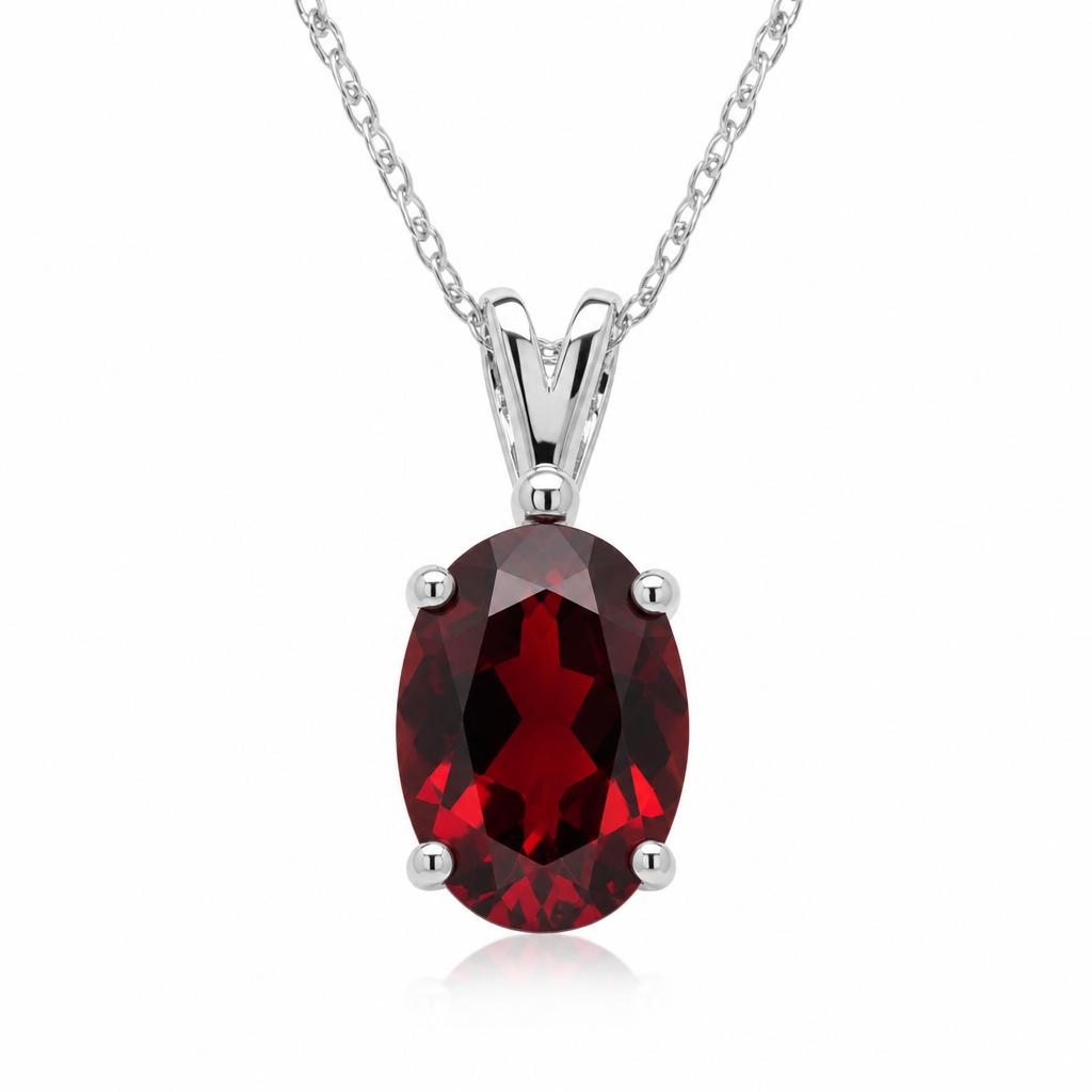 Garnet pendant in warm lighting