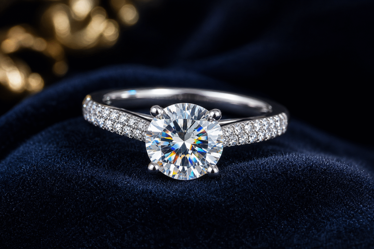 moissanite wedding ring