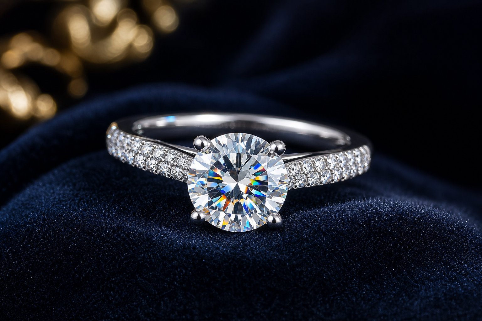 moissanite wedding ring