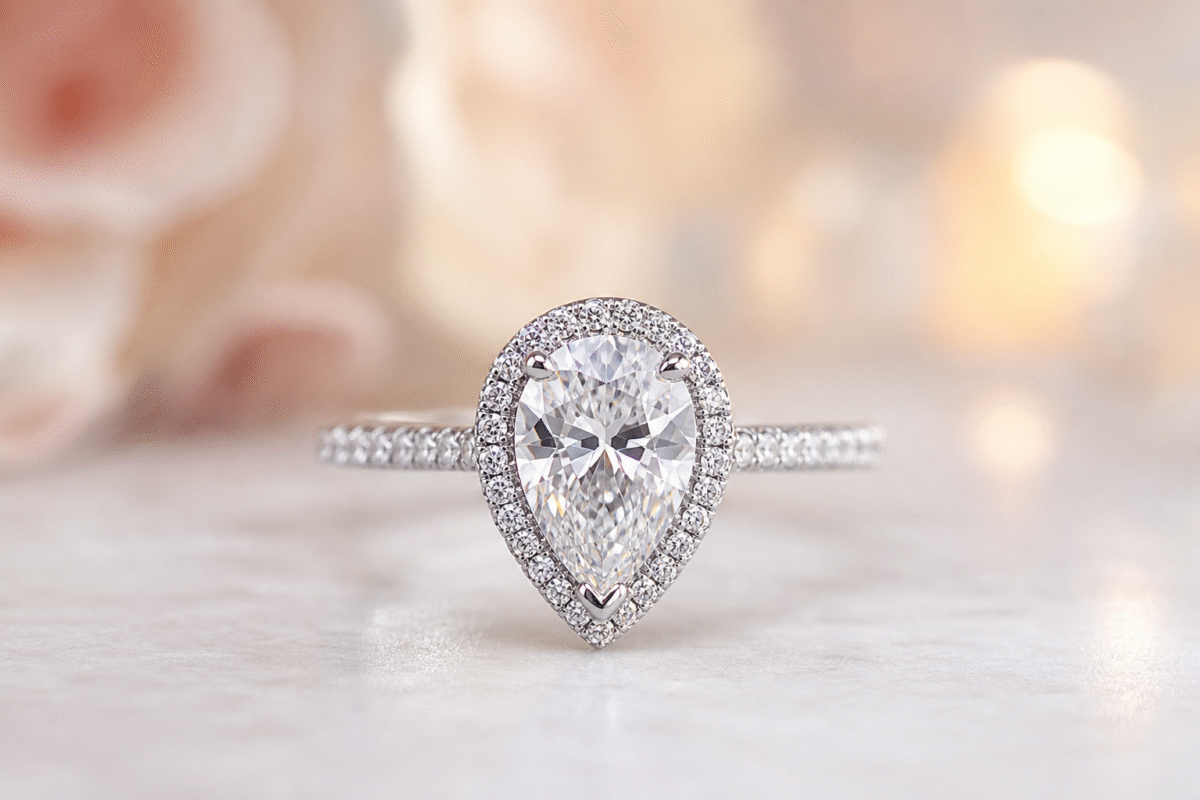 pear diamond ring