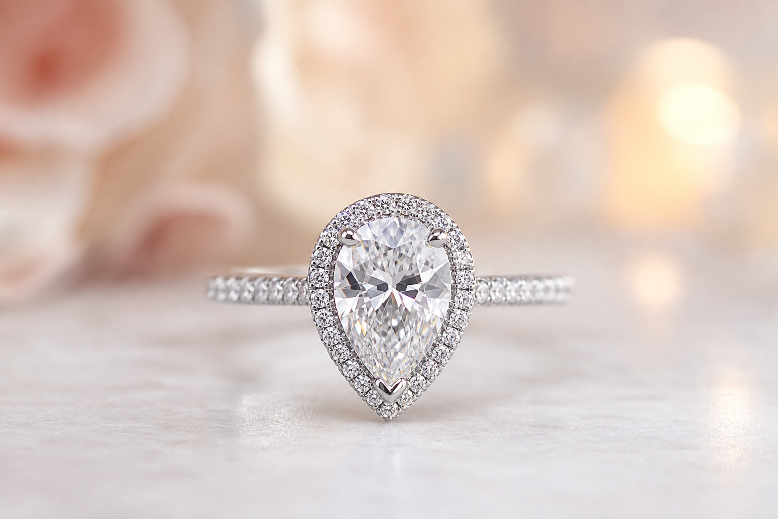 pear diamond ring