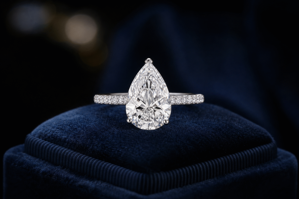 pear shaped engagement ring