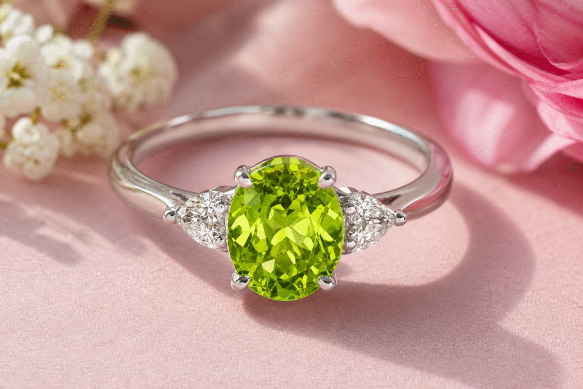 peridot engagement ring